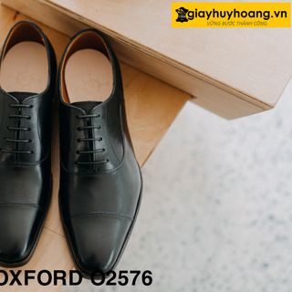 Giày da nam cao cấp đóng thủ công giayhuyhoang Oxford O2576 giá sỉ
