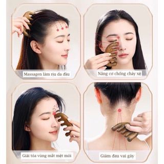 Lược Gỗ Đàn Hương Massage