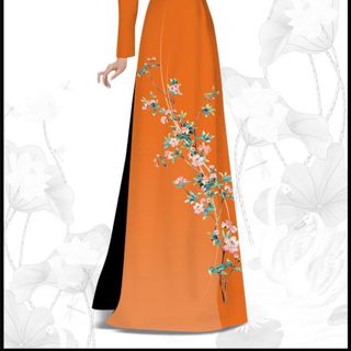 Áo dài lụa in 3d cao cấp loại 1 .