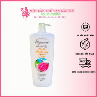 [Combo 3 chai] Sữa Tắm Trắng Da Hoa Hồng Elizamosa Con Dê 1200ml