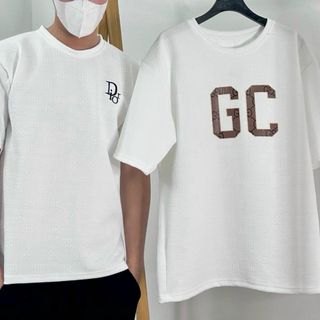 Áo thun nam chất xốp in nổi, logo in chữ GC. Giá sỉ - giá bán buôn