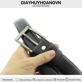 Dây nịt thắt lưng da bê con thảo mộc cao cấp nhập khẩu giayhuyhoang