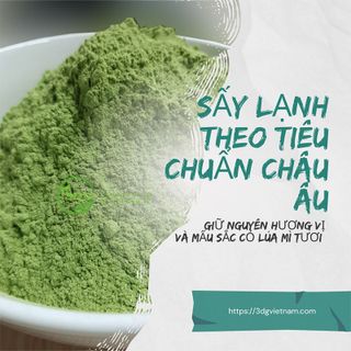 Sỉ Bột cỏ lúa mì non 3DG sấy lạnh Nguyên chất hộp 20 gói x3gam