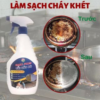 Tẩy dầu mỡ Haki làm sạch lưới hút mùi, bếp gas, bếp từ, tường tủ bếp, xoong nồi, chảo cháy