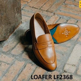 Giày da nam không dây đế khâu chỉ bền bỉ giayhuyhoang Loafer LF2368