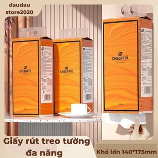 Thùng 4 Túi Giấy Rút Treo Tường CHEERFUL 1280 tờ nội địa trung
