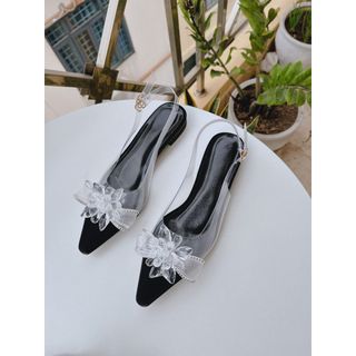 Giày Đế 2 Phân Nơ Đá (C42)