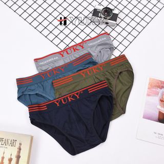 Quần Lót Nam Cotton Lưng Thun 3cm Cạp Cao Thương Hiệu YUKY Y34