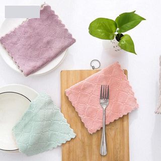 10 KHĂN LAU BẾP ĐA NĂNG SIÊU THẤM NƯỚC DỄ LAU, DỄ GIẶT
