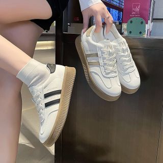 Giày Thể Thao - Bata Nữ siêu êm phối màu 2 sọc hot trend cá tính, phong cách Hàn Quốc trẻ trung 2024