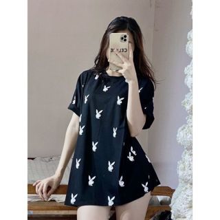 Áo Phông Cotton Form Rộng Đầu Thỏ
