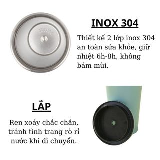 Ly giữ nhiệt 750ml họa tiết hoạt hình