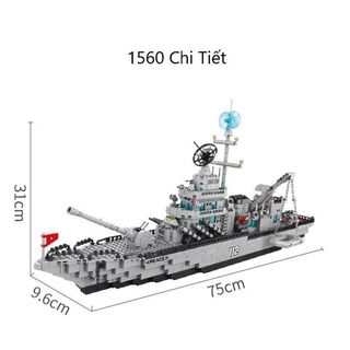 Đồ chơi lắp ráp tàu chiến quân sự cỡ lớn 70cm cao cấp giá rẻ, đồ chơi lắp ghép mô hình thông minh cho bé