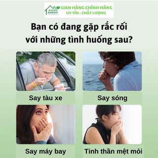 Dầu gió chống say tàu xe thảo dược HUACHENG đỡ chóng mặt, buồn nôn, căng thẳng, thanh lăn tinh dầu chống say xe