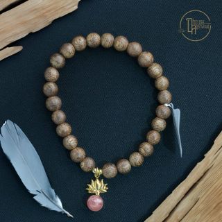 Vòng trầm hương đơn VIP 6li mix charm Thiên Nhiên