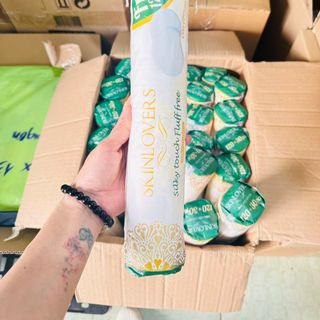 Bông tẩy trang cotton 100% Skinlovers 120 + 30 miếng