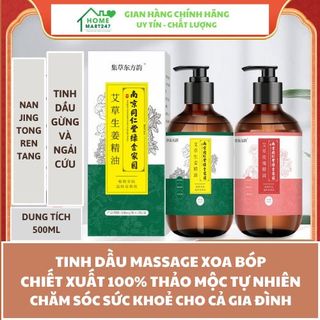 Chai 500ml Dầu massage body Nanjing Tongrentang tinh dầu xoa bóp thảo dược 100% thiên nhiên giúp an thần, giảm nhức mỏi