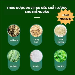 Hộp 12 miếng dán thảo dược ngải cứu Nanjing Tongrentang giảm đau mỏi vai gáy, lưng, eo, khớp gối, tay chân