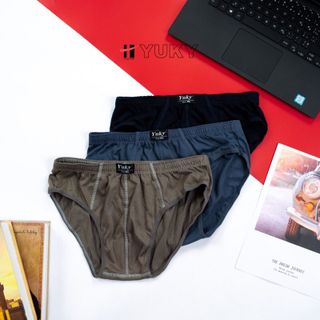 Combo 2 cái quần lót nam Yuky Y19 Cotton 2 Chiều Lưng Thun Brief