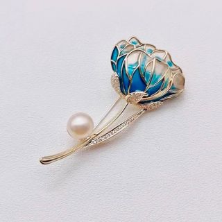 Ghim cài áo hình hoa tránh men thời trang cao cấp cho nam nữ