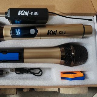 Bộ Micro Không Dây KTSJ-K88 Màn Hình LED, Chống Hú Tốt, Hát Nhẹ, Sóng Mạnh, Âm Thanh Cực Hay