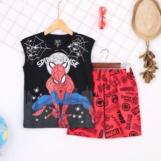 Bộ sát nách dành cho bé trai, chất liệu cotton mềm mịn, thấm hút mồ hôi tốt