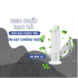 Bao cao su siêu mỏng Maxxmen 5in1 size 49mm