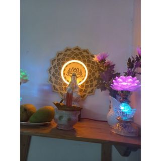 Đèn NEON LED HÀO QUANG PHẬT ( Có full  tặng nguồn cho khách )có làm size lớn theo yêu cầu- An Nhiên St