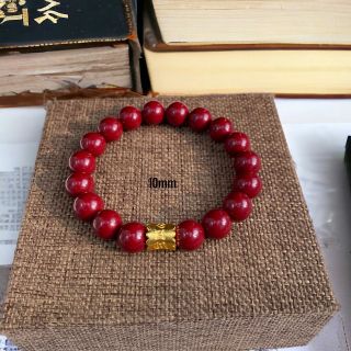 Vòng tay chu sa mix charm 24k size 8mm & 10mm