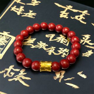 Vòng tay chu sa mix charm 24k size 8mm & 10mm