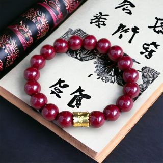 Vòng tay chu sa mix charm 24k size 8mm & 10mm