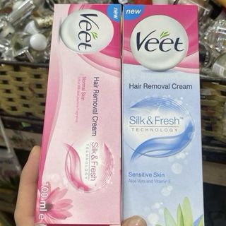 Kem tẩy lông Veett 2 màu hồng và xanh giá sỉ