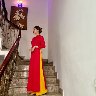 Áo dài gấm hàng loại 1