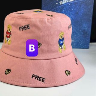 Mũ bucket trẻ em thêu hai chú gấu CQ