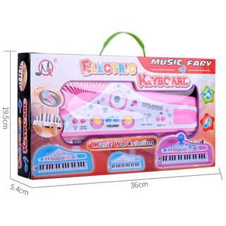 Đàn organ điện tử có micro kèm sạc pin, đồ chơi đàn piano 37 phím, đồ chơi giáo dục âm nhạc