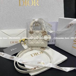 𝐓𝐮́𝐢 𝐗𝐚́𝐜𝐡 Nữ Cao Cấp   𝐋𝐀𝐃𝐘 𝐌𝐈𝐂𝐑𝐎 - Size: 14cm - Màu Trắng