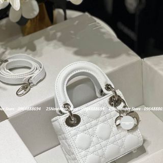 𝐓𝐮́𝐢 𝐗𝐚́𝐜𝐡 Nữ Cao Cấp   𝐋𝐀𝐃𝐘 𝐌𝐈𝐂𝐑𝐎 - Size: 14cm - Màu Trắng