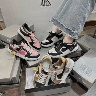 Giày thể thao nữ da mềm Full box QC, kiểu dáng unisex rất dễ phối đồ, đế cao su êm chân