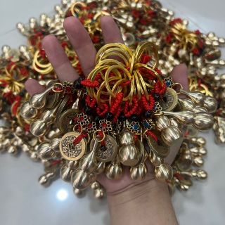 Móc Khoá Hồ Lô Đồng Kèm 5 Xu Phong Thuỷ