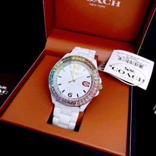 COACHH Ceramic Rainbow Crystal Bezel 14504020 , 14504019