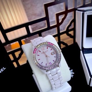 COACHH Ceramic Rainbow Crystal Bezel 14504020 , 14504019