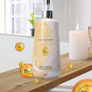Sữa tắm dưỡng da toàn thân Omigos Skin Perfect trắng sáng đều màu ngừa lão hóa dưỡng ẩm 300ml