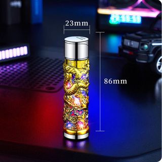 BẬT LỬA KHÈ HÌNH TRỤ RỒNG NỔI CÓ ĐÈN LED NHẤP NHÁY FULLBOX – XÀI GAS