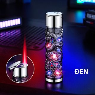 BẬT LỬA KHÈ HÌNH TRỤ RỒNG NỔI CÓ ĐÈN LED NHẤP NHÁY FULLBOX – XÀI GAS