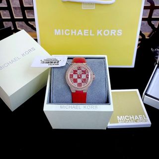 MICHAELL KORSSs Limited Edition Camille Red Leather Watch MK4701