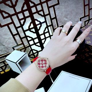 MICHAELL KORSSs Limited Edition Camille Red Leather Watch MK4701