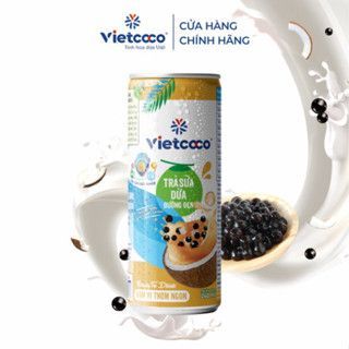 Trà sữa dừa đường đen Vietcoco lon 240ml giá sỉ