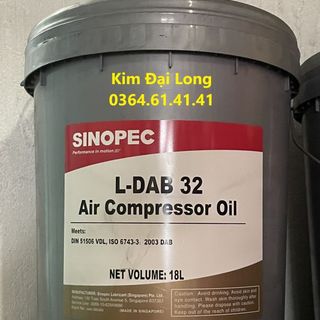 Dầu máy nén khí Sinopec L-DAB 32,46 giá sỉ