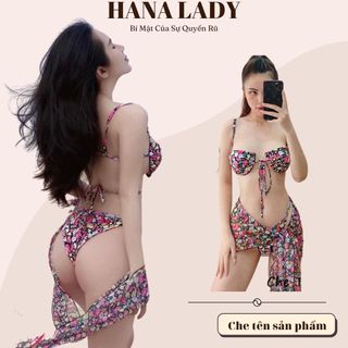 Bikini sexy - Đồ tắm đi biển dây quyến rũ nâng ngực hoa xinh BN139