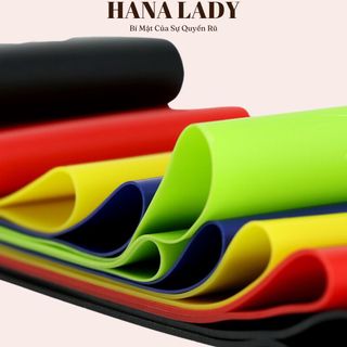 Dây miniband, Bộ 5 Dây kháng lực ngũ sắc kèm túi, Dây cao su đàn hồi kháng lực tập chân mông - Phụ Kiện Tập Gym Nữ